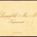 Langsfeld Mór M. fényképész.