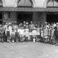 Baross tér, postahivatal a Keleti pályaudvar épületében.
