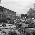 Mátyásföld, Újszász utca 41-43. Magyar Királyi Honvéd gépkocsiszertár díszudvara, ünnepi mise.
