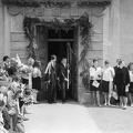 Lovassy László (egykor Piarista) gimnázium udvara, ballagás.