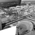 Kelet-Berlin, kilátás a TV toronyból, középen az Alexanderplatz, mögötte a Karl Marx Allee.